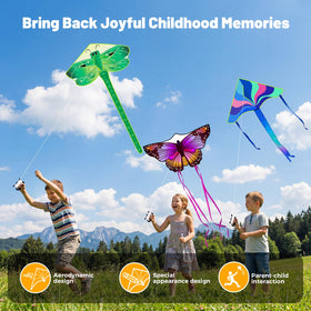 Crogift kite festival ready trio adds color to Easter or festivals.