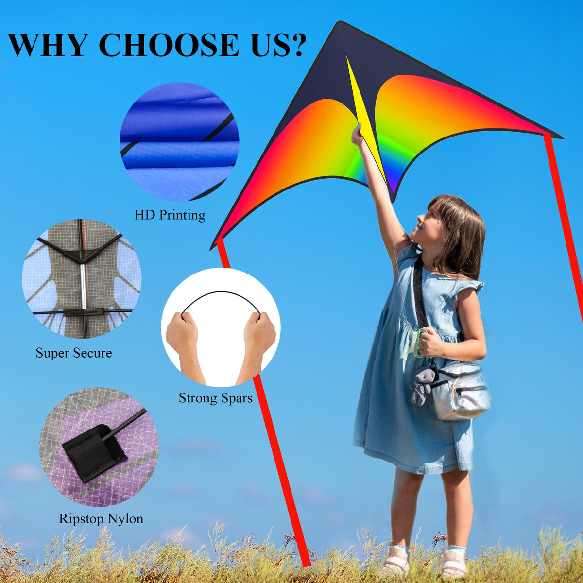 Crogift 100m kite string included for extended flights