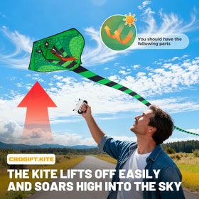 Crogift 100m kite string with easy-grip handle for confident launches