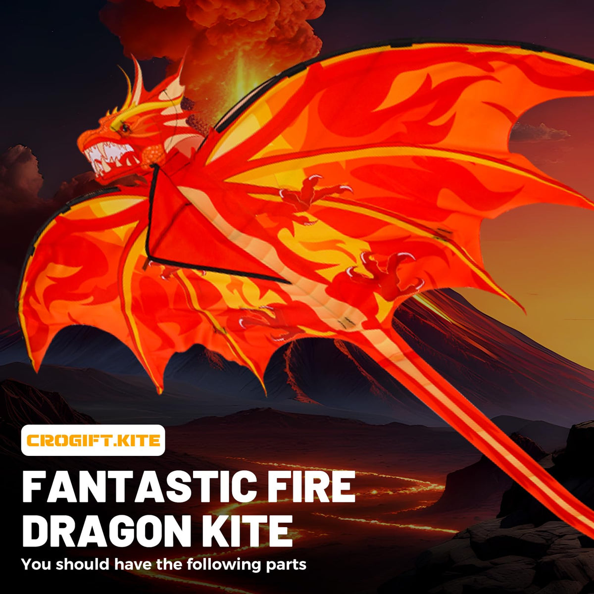 Crogift Large Snake Kite adds color to family outdoor activities by the sea