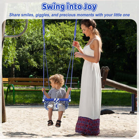 CROSDE Marine rope and durable hardware withstand regular outdoor play.