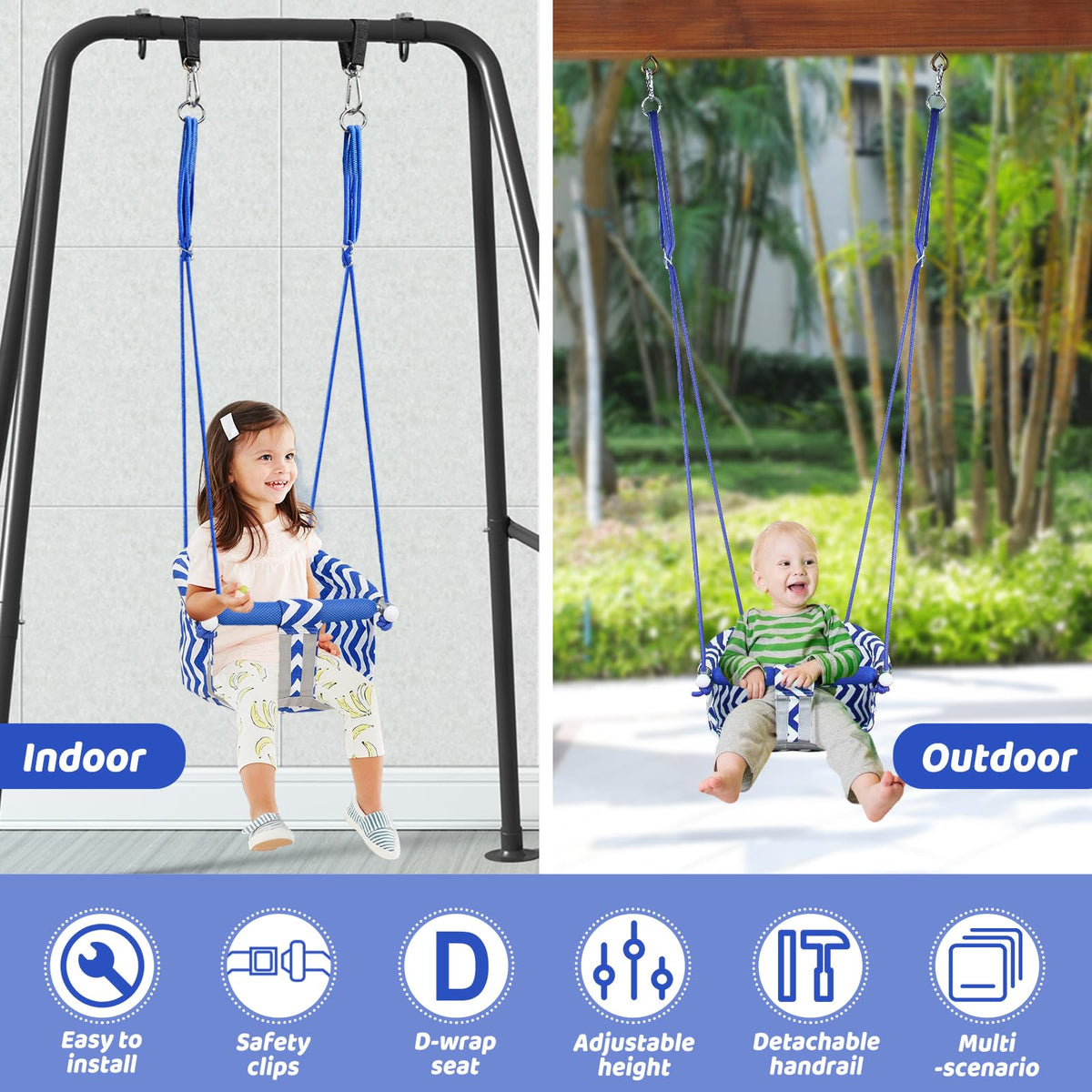 CROSDE Safety Harness with double-sided canvas and lockable carabiner.