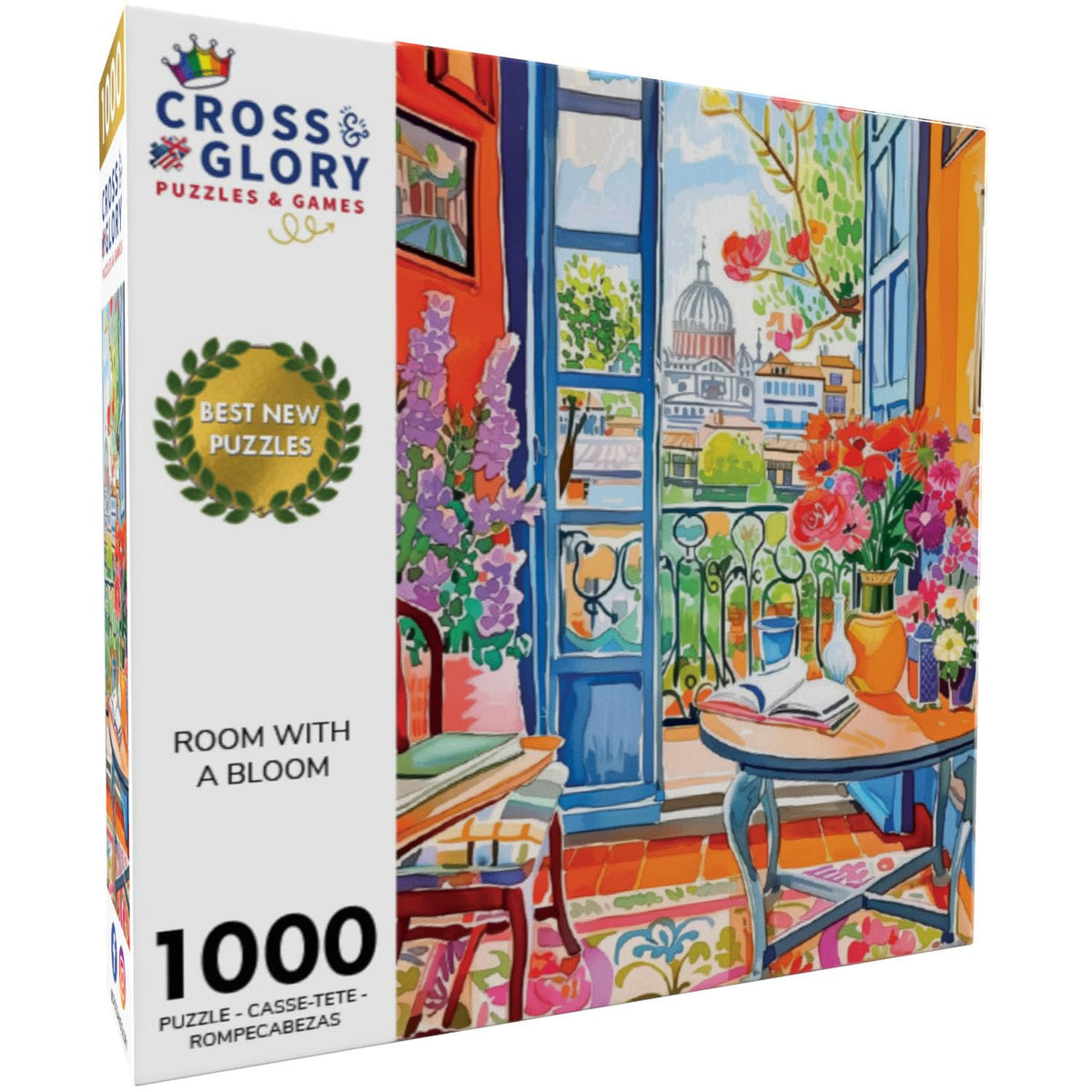 Closeup of Cross & Glory puzzle pieces, highlighting ribbon-cut precision and sturdy material.