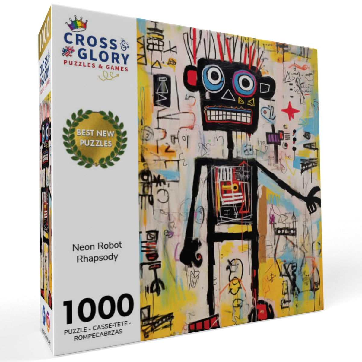 Cross & Glory Neon Robot Rhapsody artwork detail with bold colors