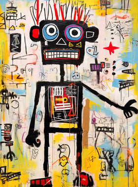 Cross & Glory Neon Robot Rhapsody puzzle assembly scene for relaxing evenings