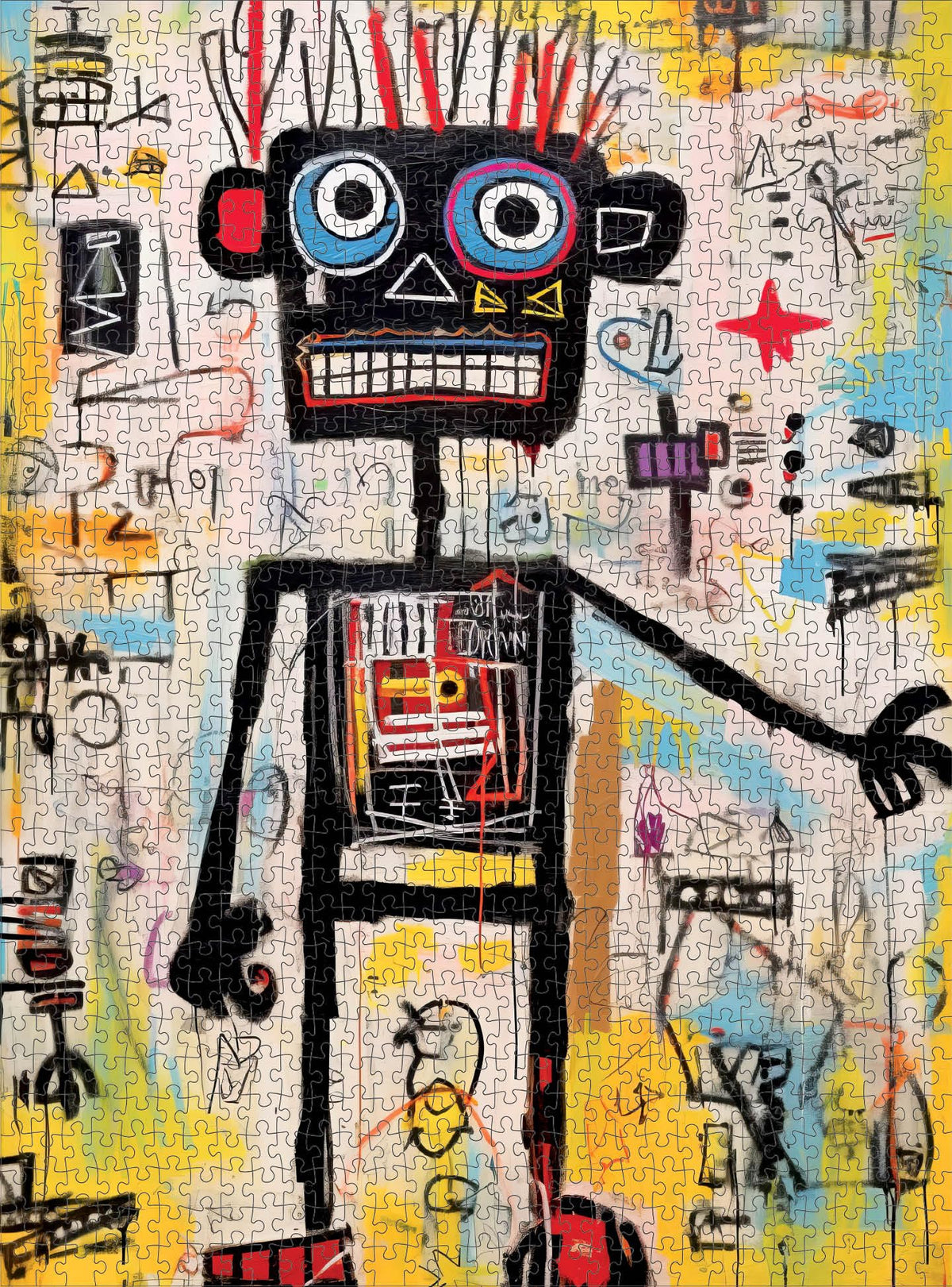 Cross & Glory Neon Robot Rhapsody recycled materials for eco friendly puzzling