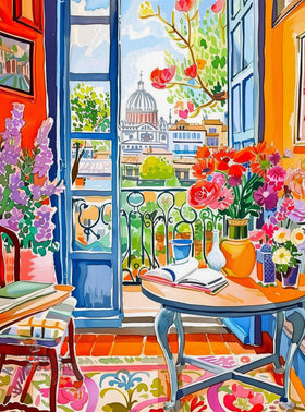 Cross & Glory Room with a Bloom puzzle box cover showcasing vibrant floral art, ideal for gifting.