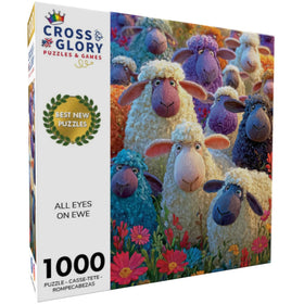 Cross & Glory All Eyes on Ewe wool close-up highlights detailed texture and cozy mood.