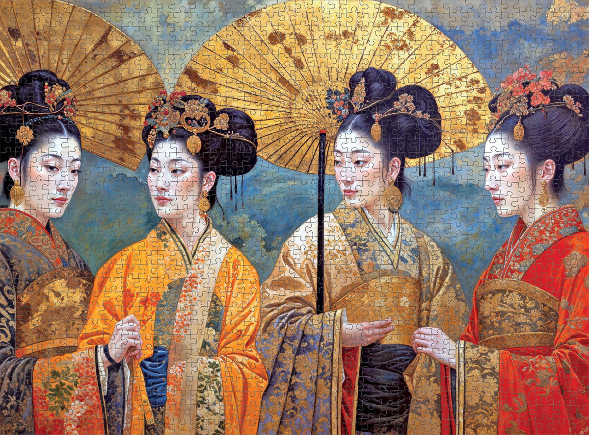 Cross & Glory Silk and Splendor dynasty scene depicting regal motifs for puzzling.