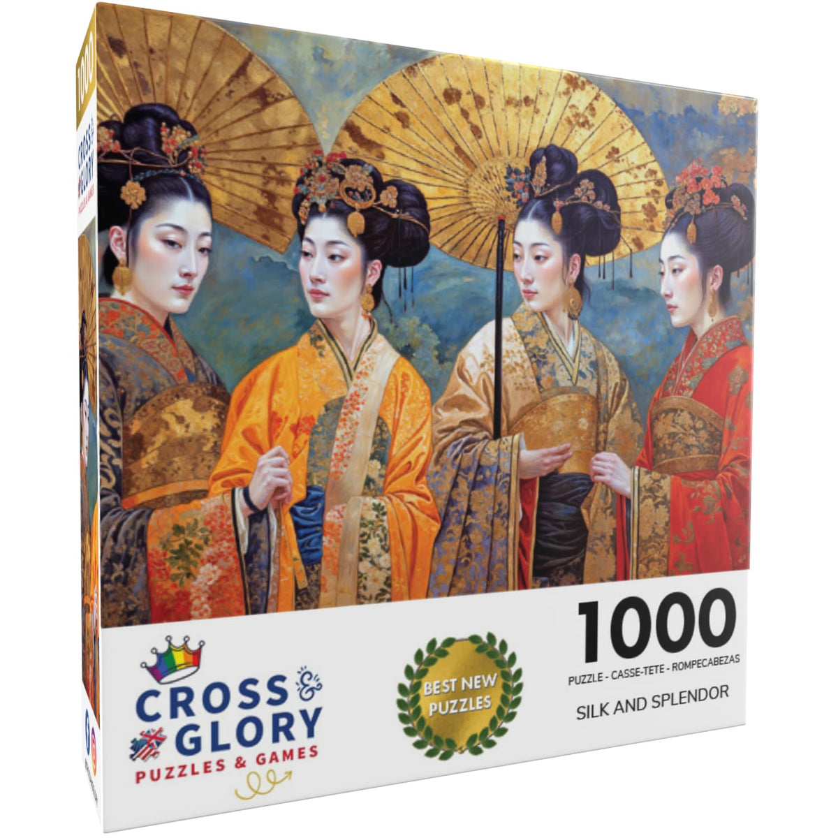 Cross & Glory Silk and Splendor textured art detail highlighting brushwork for immersion.