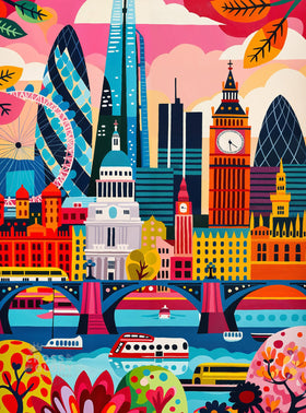 Cross & Glory Colourful London puzzle cover image showing bold city art for relaxing evenings