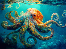 Cross & Glory Deep Blue Octopus Odyssey cover art for an ocean puzzle experience