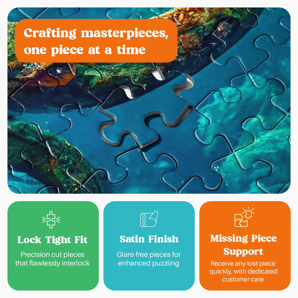Cross & Glory satin finish reduces glare and dust during play