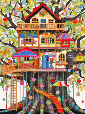Cross & Glory Fantastical Treehouse Escape puzzle detail in lush forest inviting immersive play.