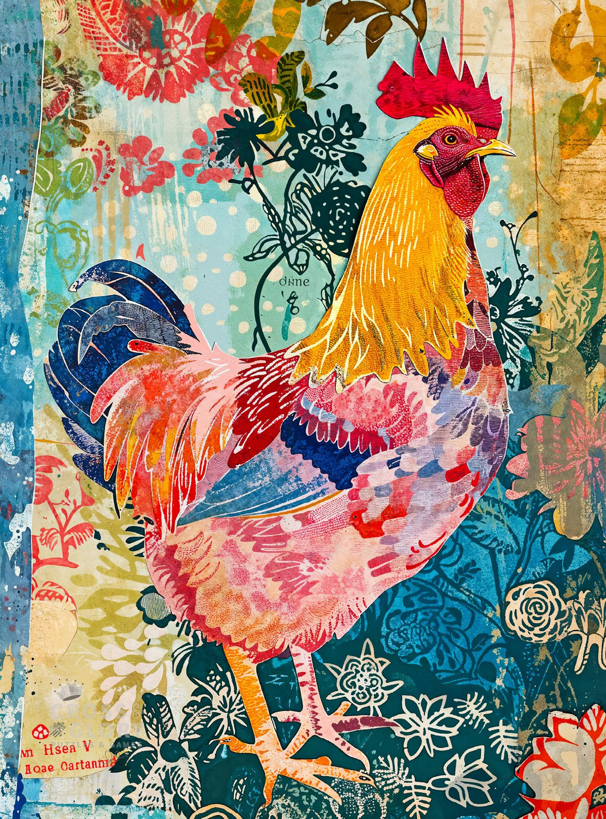 Cross & Glory Key West Colorama rooster on Duval puzzle with vibrant island imagery for adults