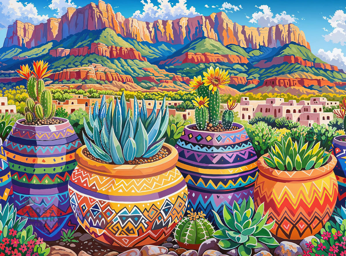Cross & Glory Mesa Verde puzzle front cover with vibrant colors for immersive storytelling