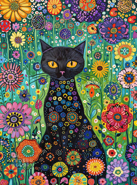 Cross & Glory Petals and the Midnight Cat puzzle cover, ideal for relaxing evenings.