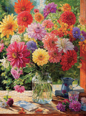 Cross and Glory Rainbow Dahlia Delight eco-friendly recycled board highlight sustainable production.