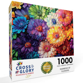 Cross & Glory Rainbow of Flowers 02 – rich details for family puzzling sessions