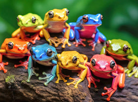 Cross and Glory Rainbow Ribbit puzzle box art shows the frog ensemble for adults to enjoy