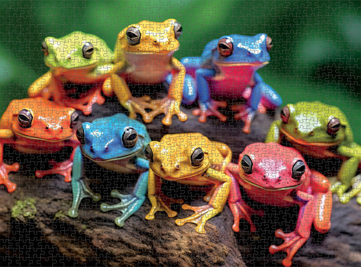 Cross and Glory Rainbow Ribbit satin finish puzzle surface reduces glare and dust