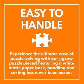 Cross & Glory ribbon-cut puzzle pieces ensure precise fits and smooth assembly