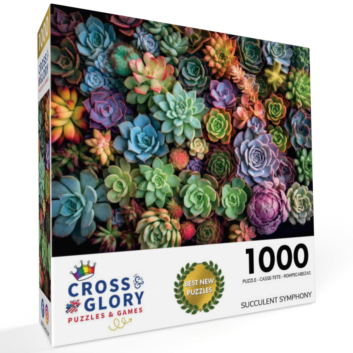 Cross & Glory Succulent Symphony color swirls for vivid puzzle experience