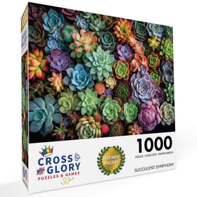 Cross & Glory Succulent Symphony color swirls for vivid puzzle experience