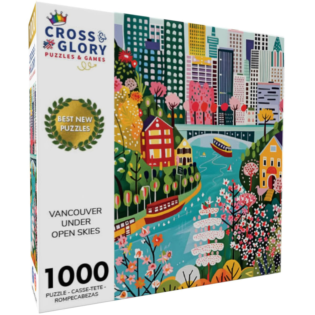 Cross & Glory Vancouver city scene under open skies close-up for immersive puzzling sessions.