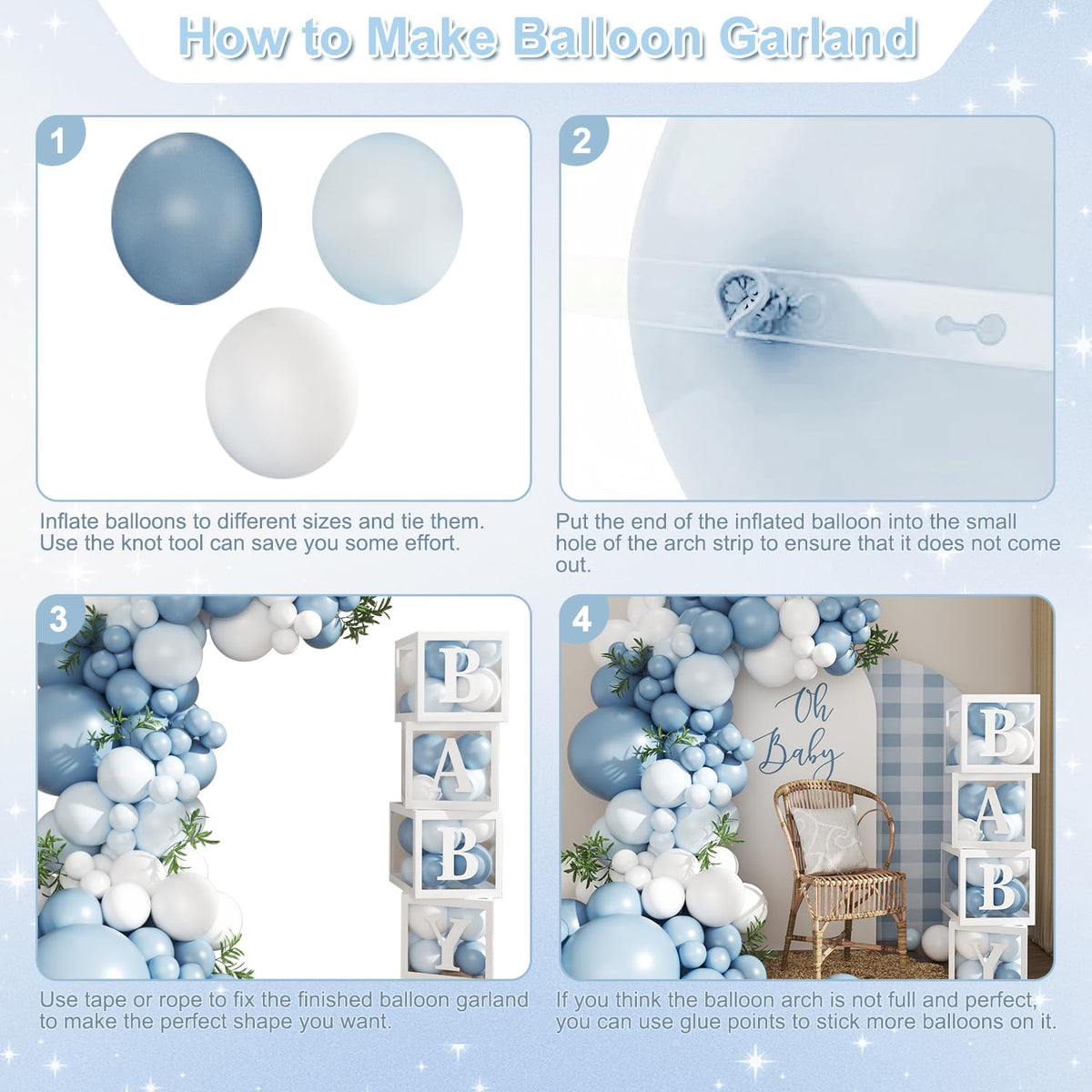 CROSSFINGERS decorative glue points help secure balloons for a polished finish.