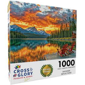 Cross & Glory Dockside Reflections sunset lake close up pieces used to unwind after a busy day