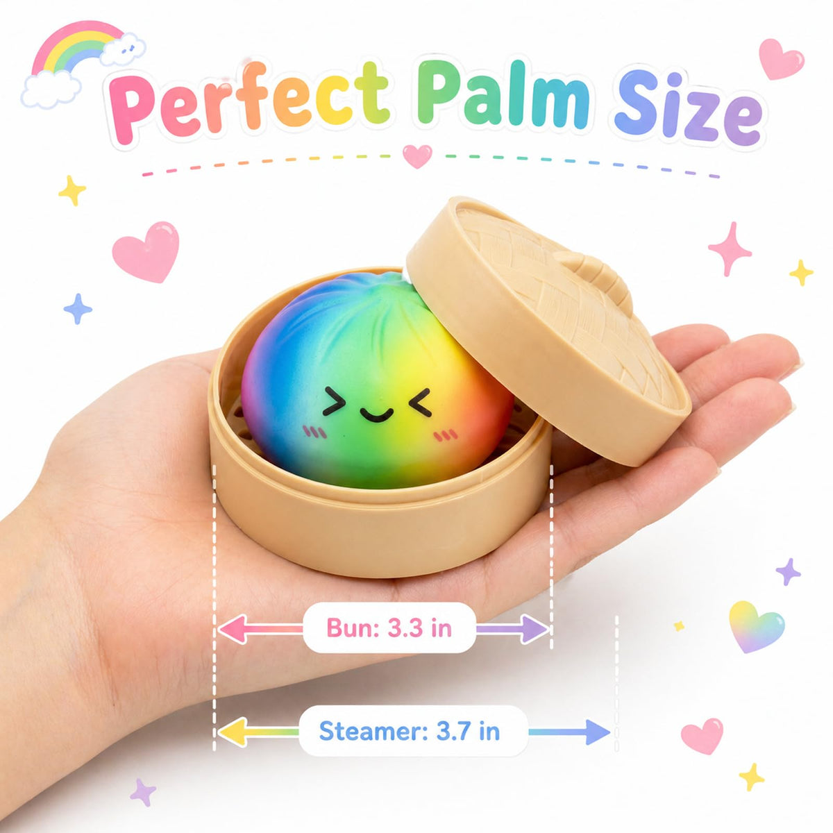 Crossunx Rainbow Dumpling Squishies squish-and-stretch action supports focus during study.