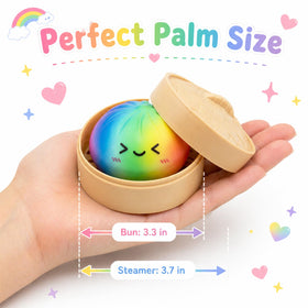 Crossunx Rainbow Dumpling Squishies squish-and-stretch action supports focus during study.