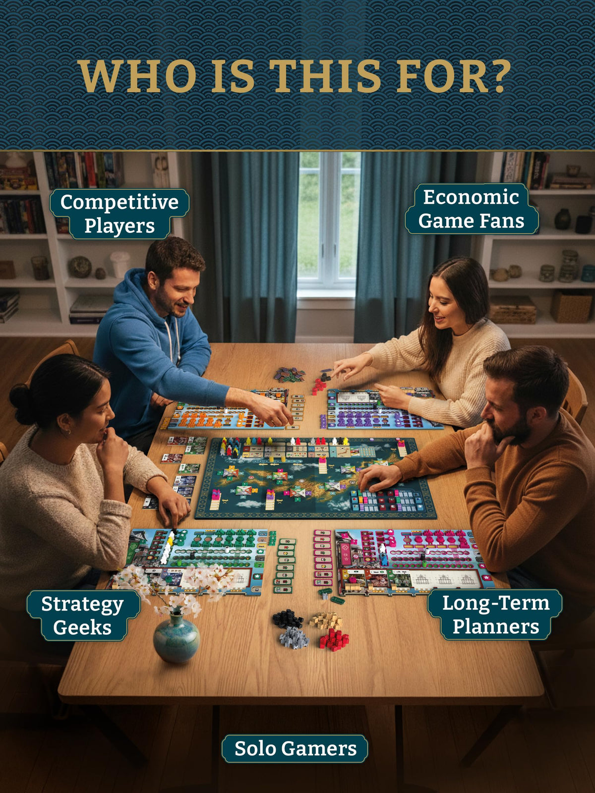 Crowd Games Nippon upgraded components enhance durability and smoother setup.