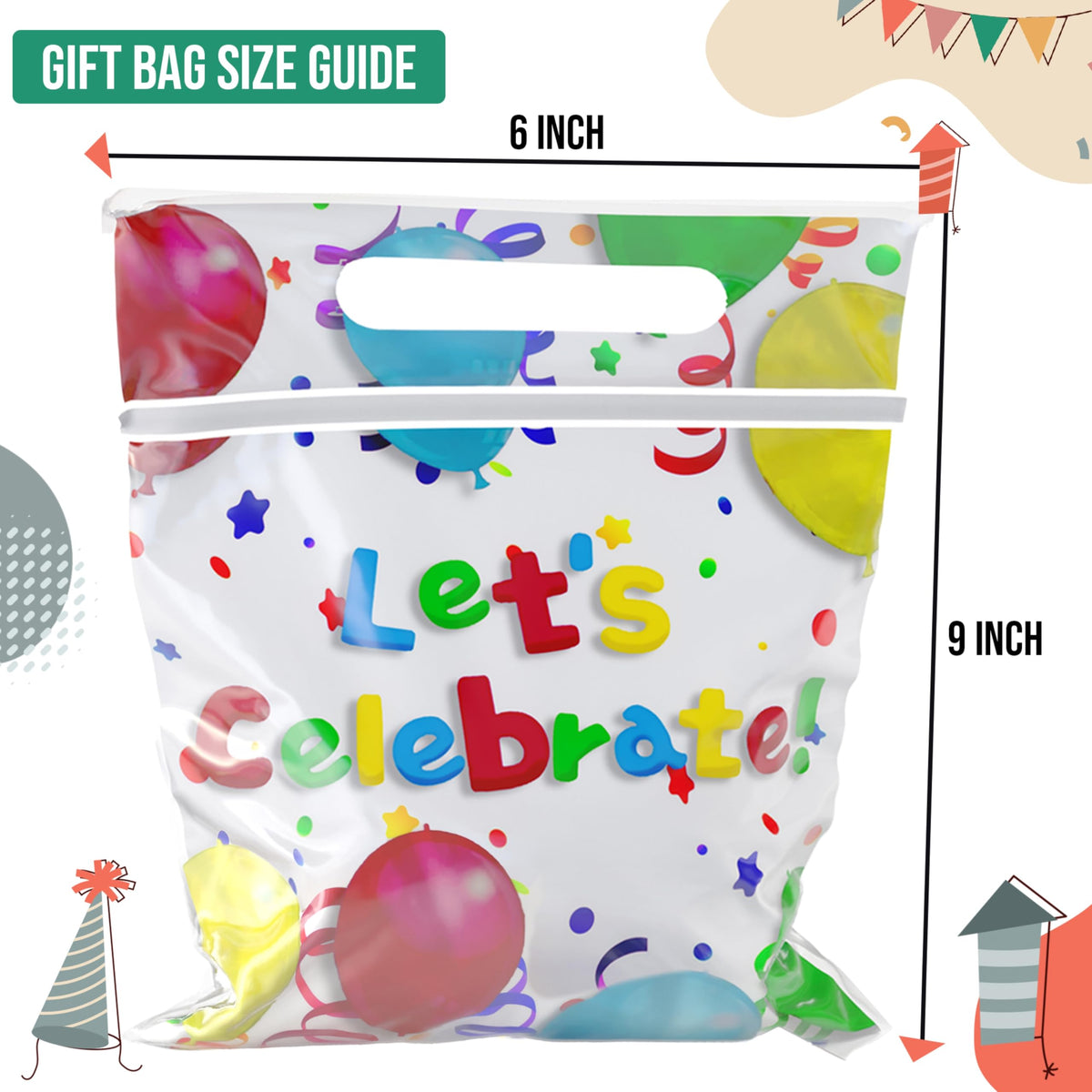 Crown Display hand clapper in each bag adds festive sounds