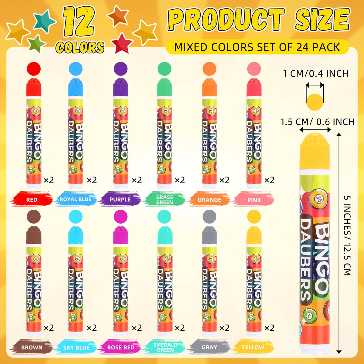 Crtiin 12-color palette swatches showing vibrant, quick-dry inks for crafts.