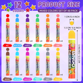 Crtiin 48 dot markers in 12 colors deliver vibrant, mess-free marking.