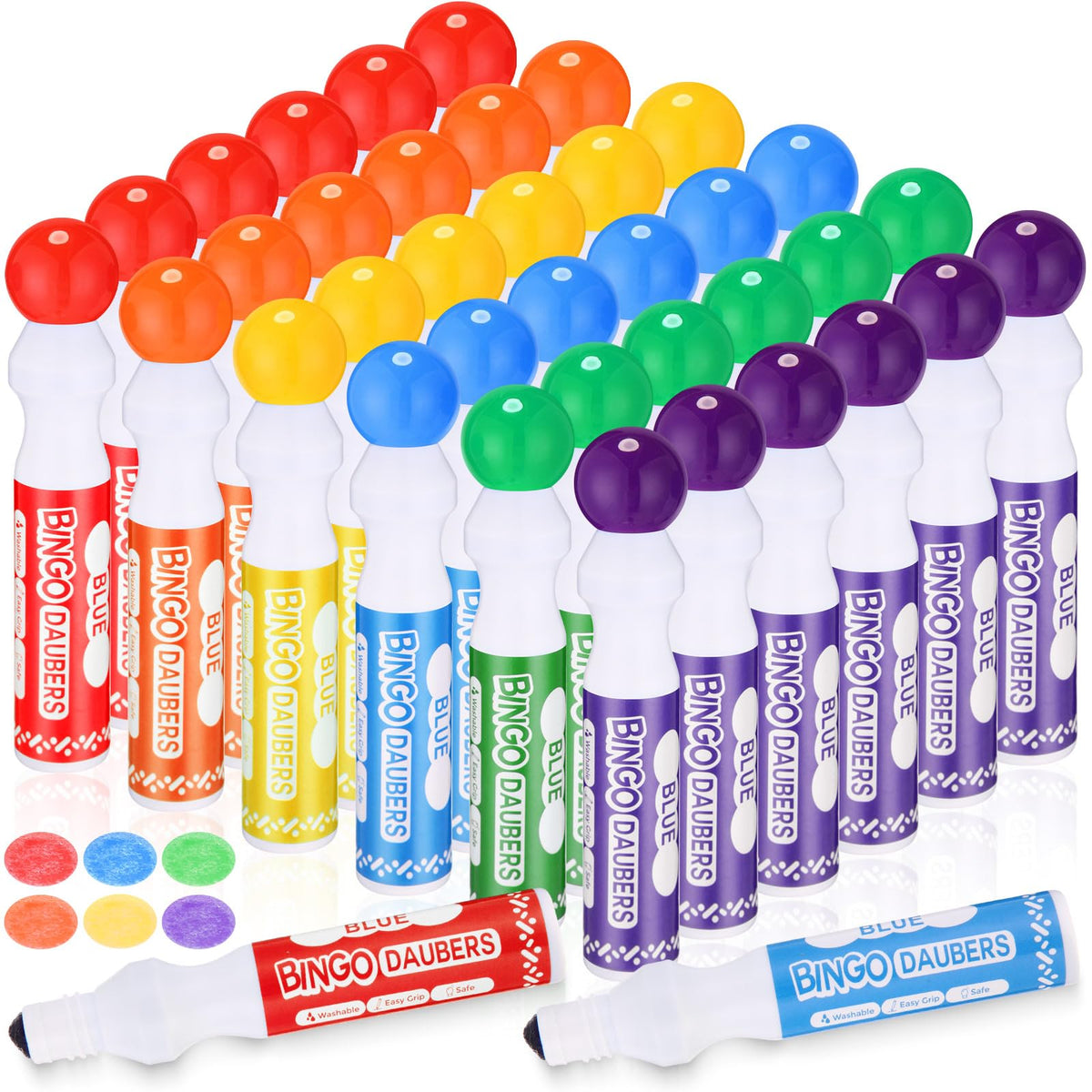 Crtiin bingo daubers 36-pack collection for colorful game night use.