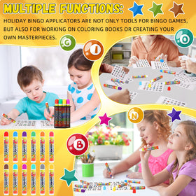 Crtiin compact 5-inch markers fit bingo cards and travel bags.
