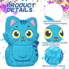 Crtiin blue cat pinata confetti for festive moments
