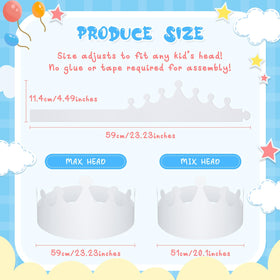 Crtiin DIY crowns with white background ideal for creative party crafts.