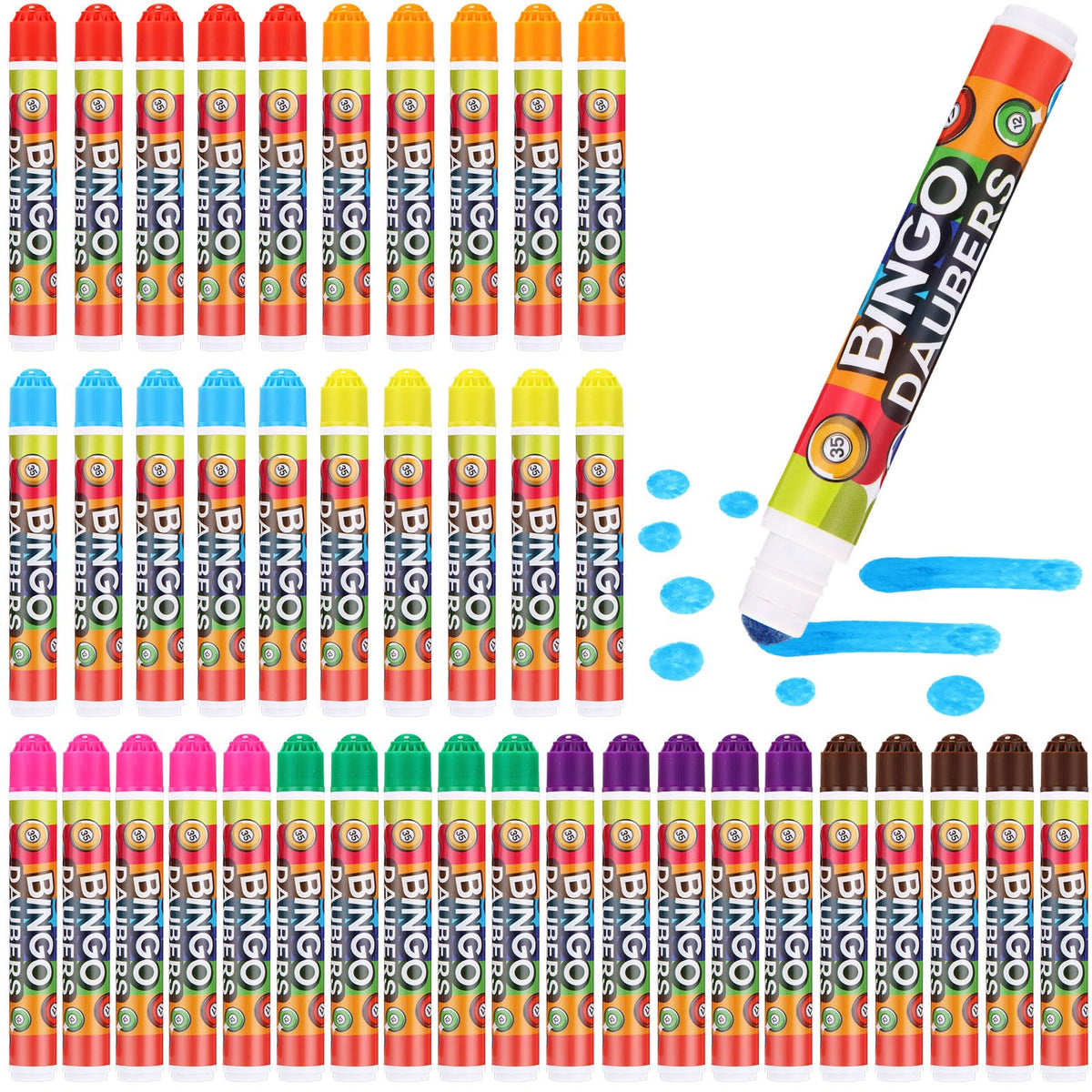 Crtiin 40-pcs dot marker set in a front view showing compact design for crafts.
