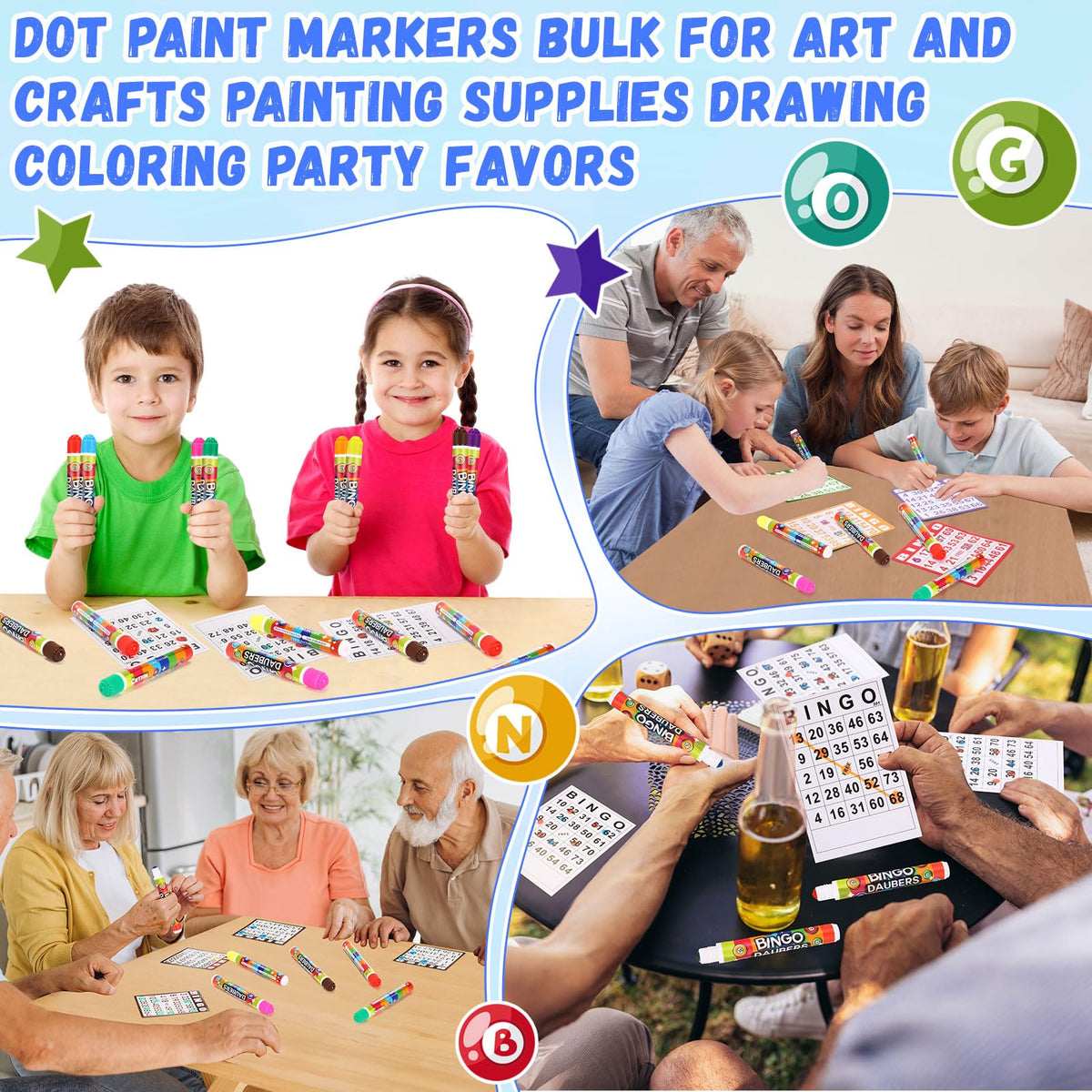 Crtiin dot markers in use on a bingo card for interactive learning.