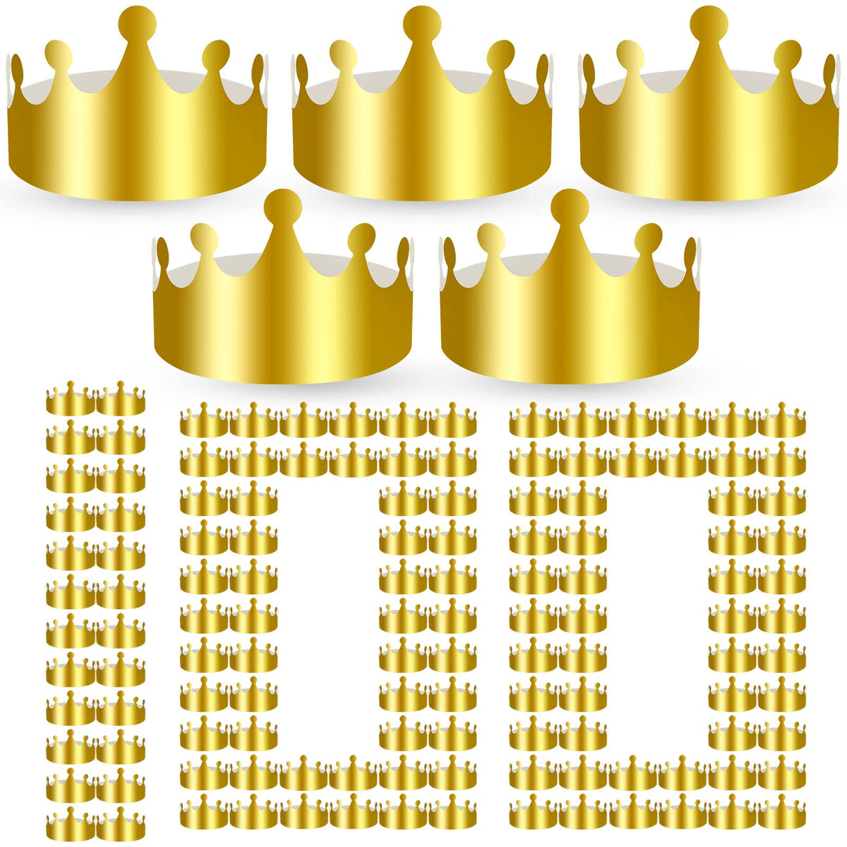 Crtiin gold paper crown, royal style 1, ideal for festive birthday photos.