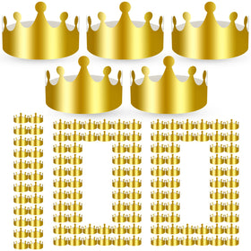 Crtiin gold paper crown, royal style 1, ideal for festive birthday photos.