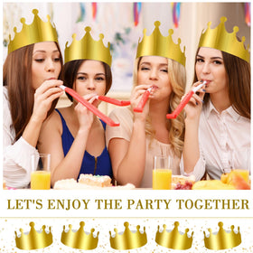 Crtiin gold paper crown, royal style 6, durable for events.