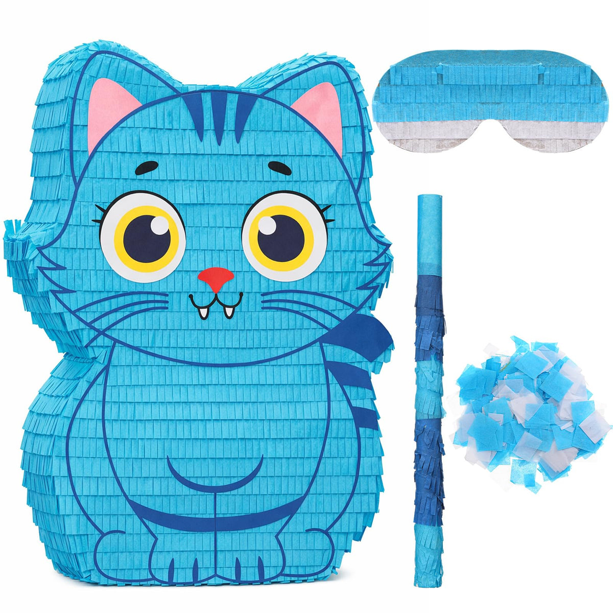 Crtiin blue cat pinata, ideal centerpiece for fan meets and anime parties