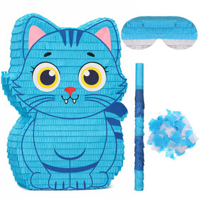 Crtiin blue cat pinata, ideal centerpiece for fan meets and anime parties