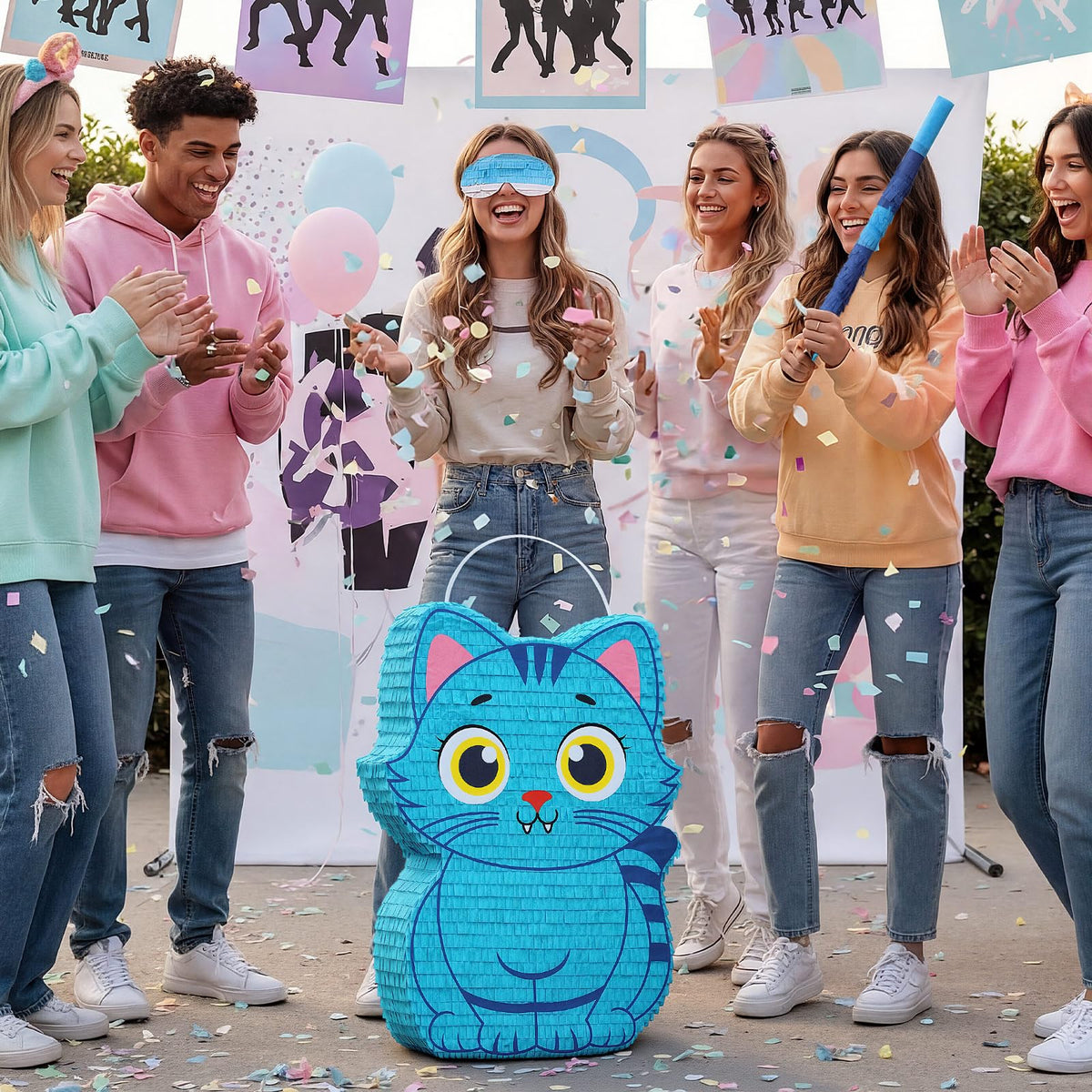 Crtiin kpop-theme party decor for engagement and photo moments