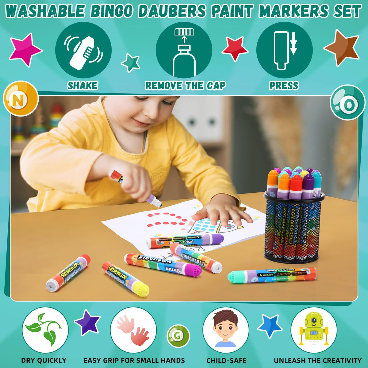 Crtiin non-toxic water-based ink, safe for kids' play and crafts.